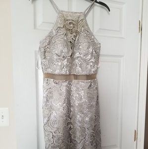 Silver Lace Dress